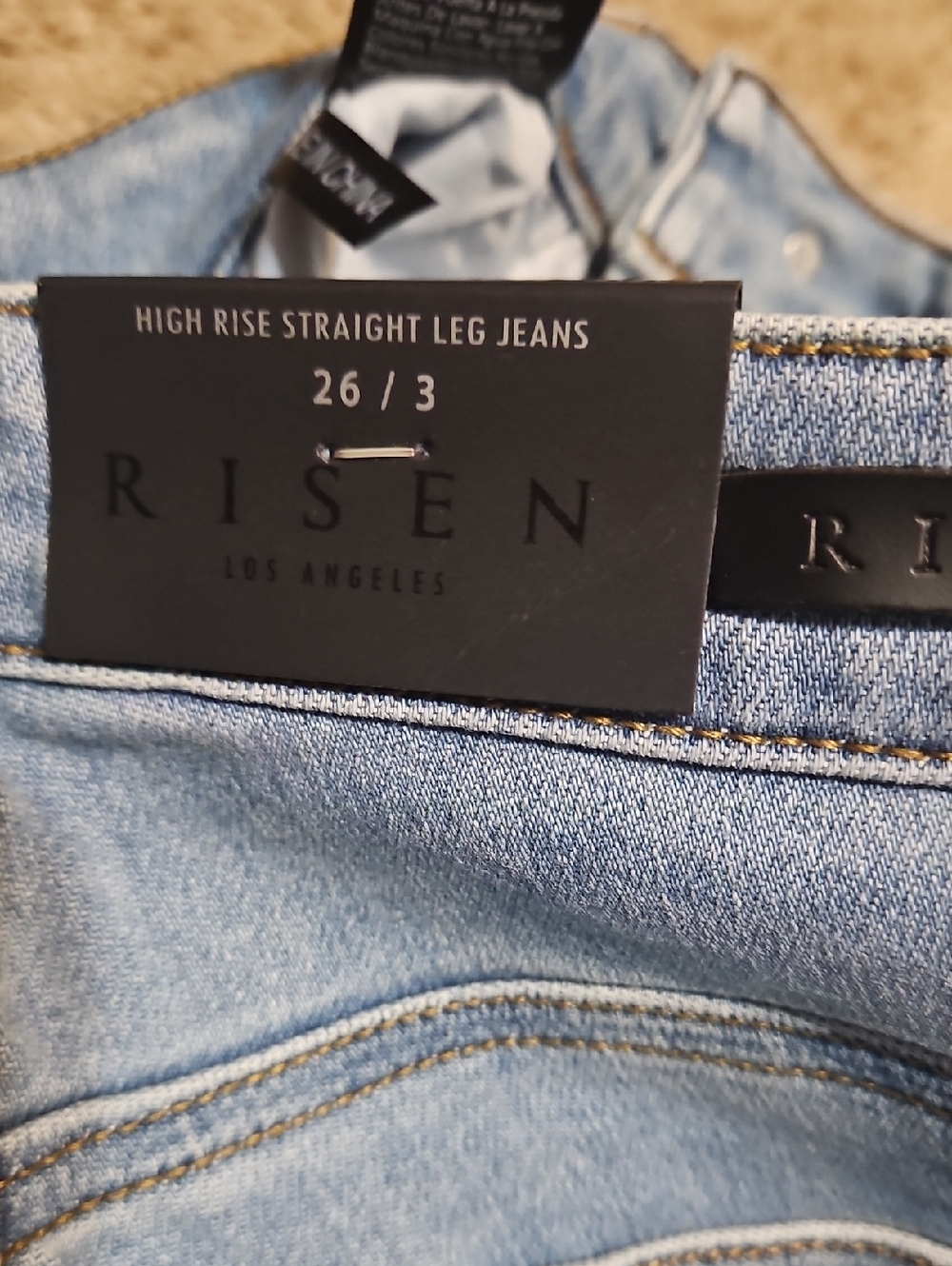 NWT Risen Straight Leg High-Rise Denim Jeans - Picture 13 of 15